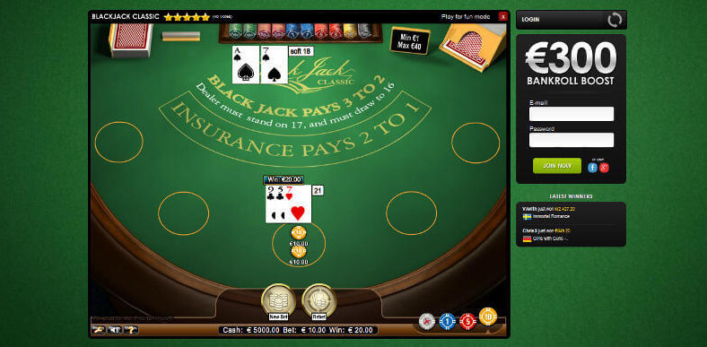 Play Blackjack Online For Money