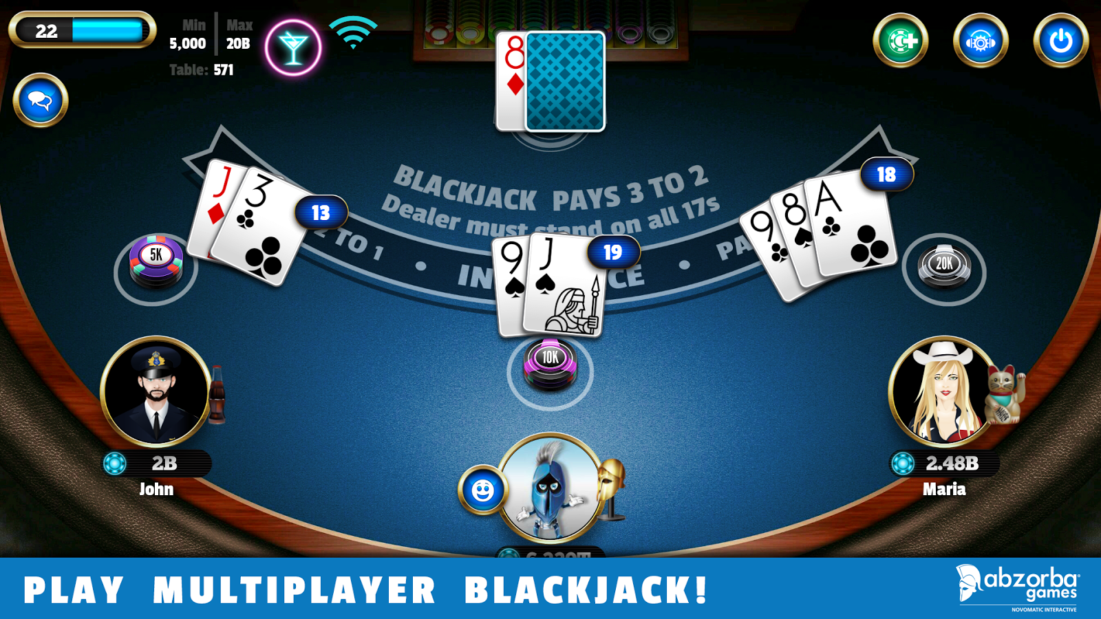 Blackjack 21 Online Multiplayer