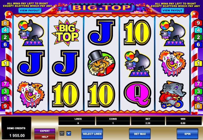 Big Top Slot Game Gambling