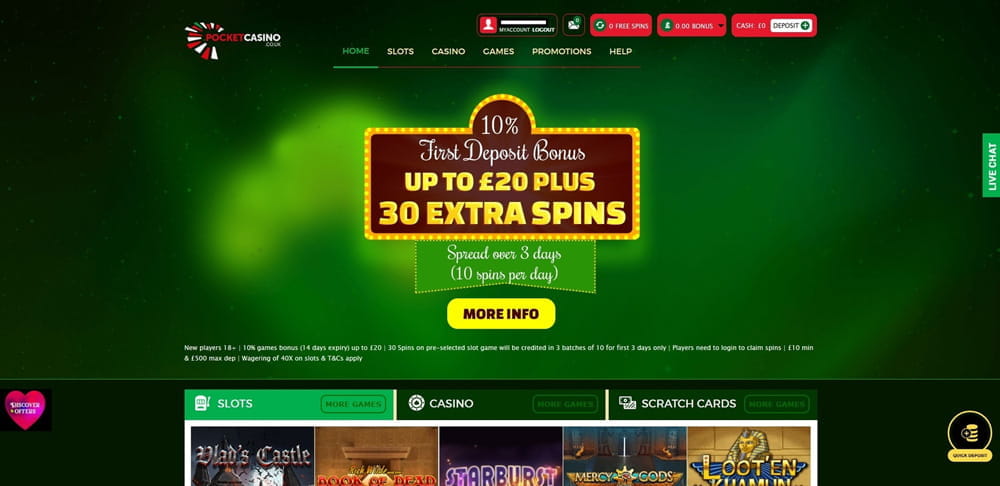 Pocket Casino Bonus Code Gambling