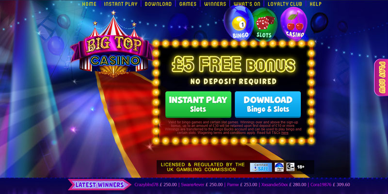 Big Top Casino Login Gambling