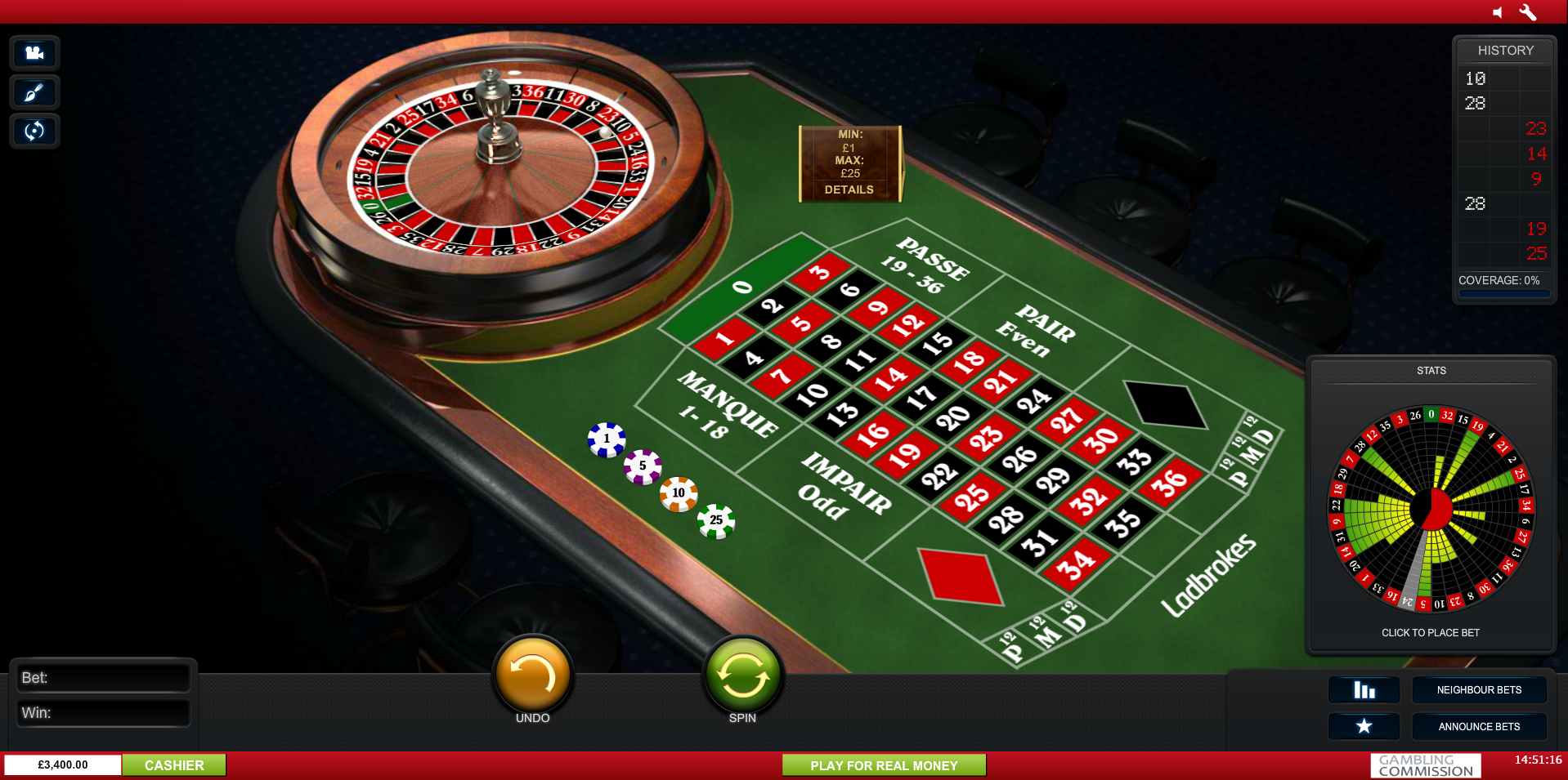 French Roulette Free Gaming