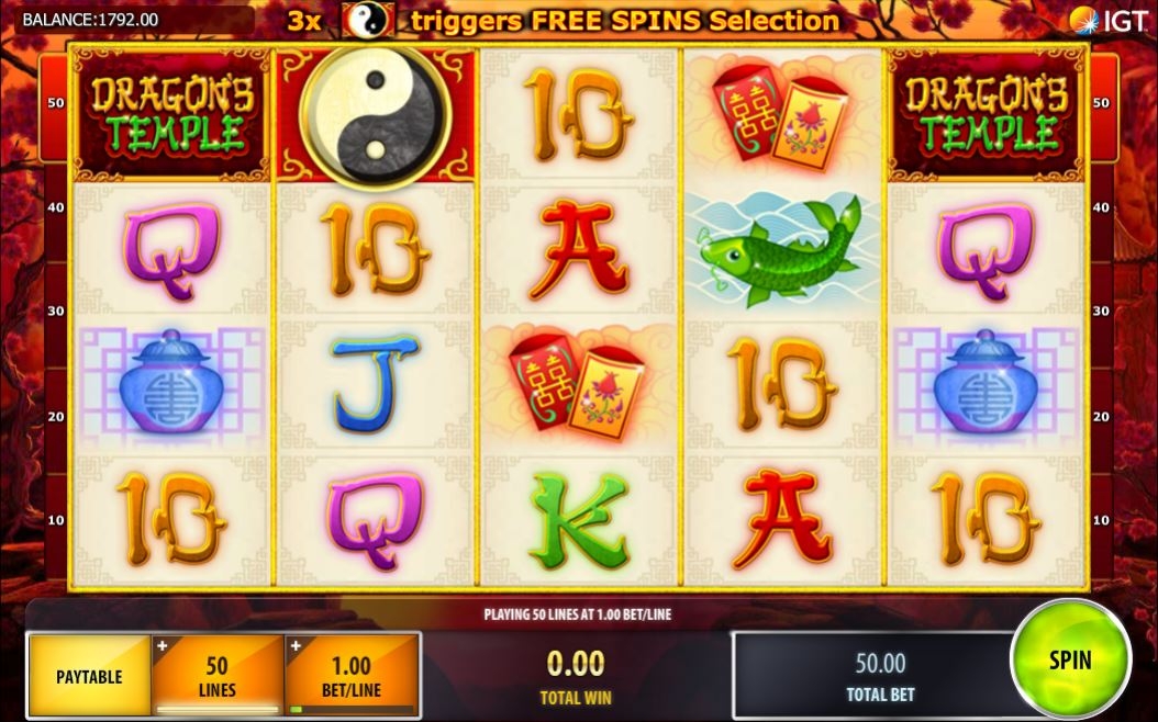 Dragon's Temple Slot Machine Gambling